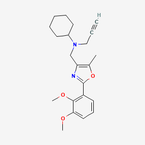 molecular formula C22H28N2O3 B5019633 N-{[2-(2,3-dimethoxyphenyl)-5-methyl-1,3-oxazol-4-yl]methyl}-N-2-propyn-1-ylcyclohexanamine 