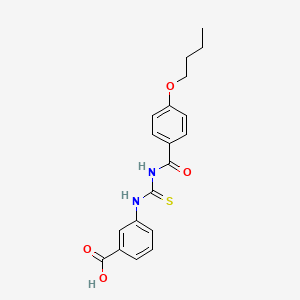 molecular formula C19H20N2O4S B5019640 3-({[(4-butoxybenzoyl)amino]carbonothioyl}amino)benzoic acid 