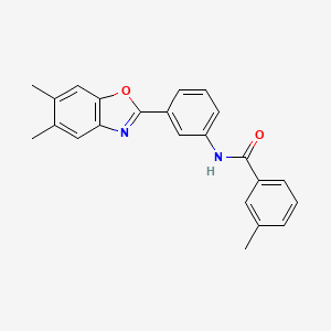 molecular formula C23H20N2O2 B5019652 N-[3-(5,6-dimethyl-1,3-benzoxazol-2-yl)phenyl]-3-methylbenzamide 