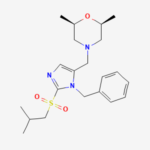 (2R*,6S*)-4-{[1-benzyl-2-(isobutylsulfonyl)-1H-imidazol-5-yl]methyl}-2,6-dimethylmorpholine