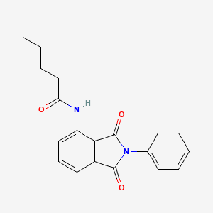 molecular formula C19H18N2O3 B5019672 N-(1,3-dioxo-2-phenyl-2,3-dihydro-1H-isoindol-4-yl)pentanamide 