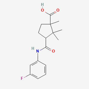 3-{[(3-fluorophenyl)amino]carbonyl}-1,2,2-trimethylcyclopentanecarboxylic acid