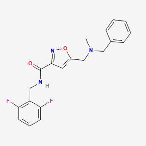 molecular formula C20H19F2N3O2 B5019688 5-{[benzyl(methyl)amino]methyl}-N-(2,6-difluorobenzyl)-3-isoxazolecarboxamide 