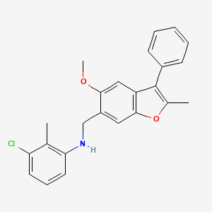 (3-chloro-2-methylphenyl)[(5-methoxy-2-methyl-3-phenyl-1-benzofuran-6-yl)methyl]amine