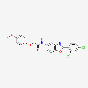 molecular formula C22H16Cl2N2O4 B5019720 N-[2-(2,4-dichlorophenyl)-1,3-benzoxazol-5-yl]-2-(4-methoxyphenoxy)acetamide CAS No. 6025-49-6