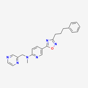 N-methyl-5-[3-(3-phenylpropyl)-1,2,4-oxadiazol-5-yl]-N-(2-pyrazinylmethyl)-2-pyridinamine