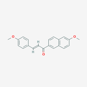 molecular formula C21H18O3 B501973 1-(6-Methoxy-2-naphthyl)-3-(4-methoxyphenyl)-2-propen-1-one 