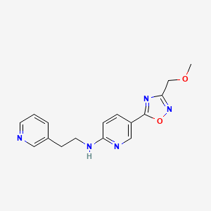 5-[3-(methoxymethyl)-1,2,4-oxadiazol-5-yl]-N-[2-(3-pyridinyl)ethyl]-2-pyridinamine