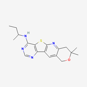 molecular formula C18H22N4OS B5019755 N-(sec-butyl)-8,8-dimethyl-7,10-dihydro-8H-pyrano[3'',4'':5',6']pyrido[3',2':4,5]thieno[3,2-d]pyrimidin-4-amine 