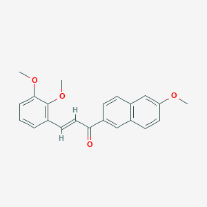 molecular formula C22H20O4 B501976 3-(2,3-Dimethoxyphenyl)-1-(6-methoxy-2-naphthyl)-2-propen-1-one 