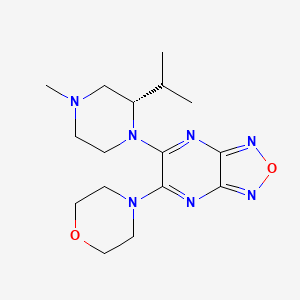 molecular formula C16H25N7O2 B5019770 5-[(2S)-2-isopropyl-4-methyl-1-piperazinyl]-6-(4-morpholinyl)[1,2,5]oxadiazolo[3,4-b]pyrazine 