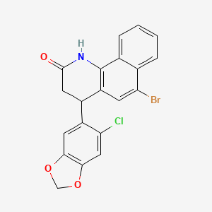 molecular formula C20H13BrClNO3 B5019780 6-bromo-4-(6-chloro-1,3-benzodioxol-5-yl)-3,4-dihydrobenzo[h]quinolin-2(1H)-one 