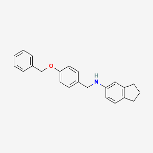 molecular formula C23H23NO B5019786 N-[4-(benzyloxy)benzyl]-5-indanamine 