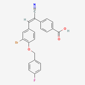 molecular formula C23H15BrFNO3 B5019805 4-(2-{3-bromo-4-[(4-fluorobenzyl)oxy]phenyl}-1-cyanovinyl)benzoic acid 