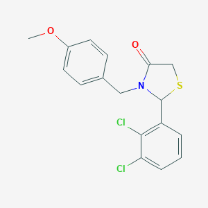 molecular formula C17H15Cl2NO2S B501981 2-(2,3-Dichlorophenyl)-3-(4-methoxybenzyl)-1,3-thiazolidin-4-one 