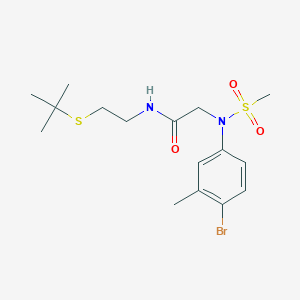 N~2~-(4-bromo-3-methylphenyl)-N~1~-[2-(tert-butylthio)ethyl]-N~2~-(methylsulfonyl)glycinamide