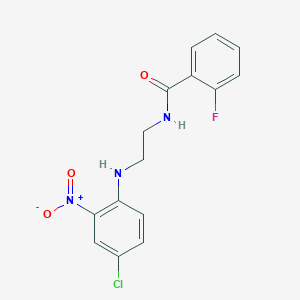 N-{2-[(4-chloro-2-nitrophenyl)amino]ethyl}-2-fluorobenzamide