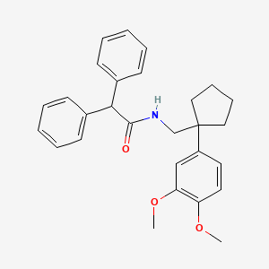 N-{[1-(3,4-dimethoxyphenyl)cyclopentyl]methyl}-2,2-diphenylacetamide