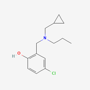 molecular formula C14H20ClNO B5019843 4-chloro-2-{[(cyclopropylmethyl)(propyl)amino]methyl}phenol 