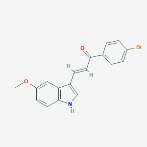 molecular formula C18H14BrNO2 B501985 1-(4-bromophenyl)-3-(5-methoxy-1H-indol-3-yl)-2-propen-1-one CAS No. 946149-90-2