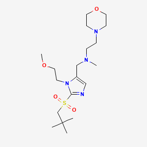 N-{[2-[(2,2-dimethylpropyl)sulfonyl]-1-(2-methoxyethyl)-1H-imidazol-5-yl]methyl}-N-methyl-2-(4-morpholinyl)ethanamine