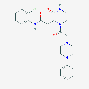 N-(2-chlorophenyl)-2-{3-oxo-1-[(4-phenyl-1-piperazinyl)acetyl]-2-piperazinyl}acetamide
