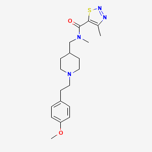 molecular formula C20H28N4O2S B5019878 N-({1-[2-(4-methoxyphenyl)ethyl]-4-piperidinyl}methyl)-N,4-dimethyl-1,2,3-thiadiazole-5-carboxamide 