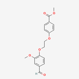 molecular formula C18H18O6 B5019890 methyl 4-[2-(4-formyl-2-methoxyphenoxy)ethoxy]benzoate 