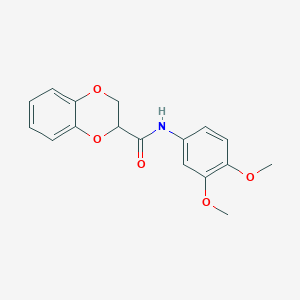 molecular formula C17H17NO5 B5019925 N-(3,4-dimethoxyphenyl)-2,3-dihydro-1,4-benzodioxine-2-carboxamide 