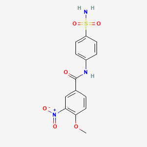 molecular formula C14H13N3O6S B5019931 N-[4-(aminosulfonyl)phenyl]-4-methoxy-3-nitrobenzamide 