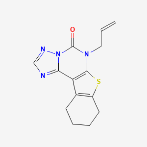 molecular formula C14H14N4OS B5019935 6-allyl-8,9,10,11-tetrahydro[1]benzothieno[3,2-e][1,2,4]triazolo[1,5-c]pyrimidin-5(6H)-one 