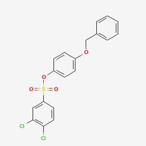 molecular formula C19H14Cl2O4S B5019940 4-(benzyloxy)phenyl 3,4-dichlorobenzenesulfonate 