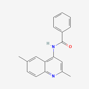 molecular formula C18H16N2O B5019948 N-(2,6-dimethyl-4-quinolinyl)benzamide 