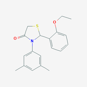 molecular formula C19H21NO2S B501995 3-(3,5-Dimethylphenyl)-2-(2-ethoxyphenyl)-1,3-thiazolidin-4-one 