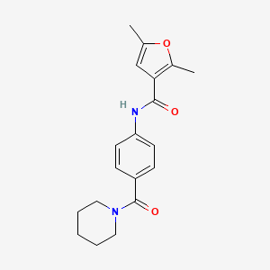 molecular formula C19H22N2O3 B5019959 2,5-dimethyl-N-[4-(1-piperidinylcarbonyl)phenyl]-3-furamide 