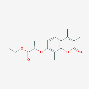molecular formula C17H20O5 B5019967 ethyl 2-[(3,4,8-trimethyl-2-oxo-2H-chromen-7-yl)oxy]propanoate 