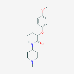 molecular formula C17H26N2O3 B5019973 2-(4-methoxyphenoxy)-N-(1-methyl-4-piperidinyl)butanamide 