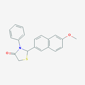 molecular formula C20H17NO2S B501998 2-(6-Methoxy-2-naphthyl)-3-phenyl-1,3-thiazolidin-4-one 
