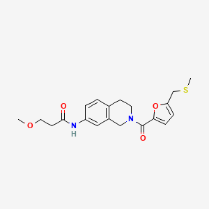 molecular formula C20H24N2O4S B5019991 3-methoxy-N-(2-{5-[(methylthio)methyl]-2-furoyl}-1,2,3,4-tetrahydro-7-isoquinolinyl)propanamide 