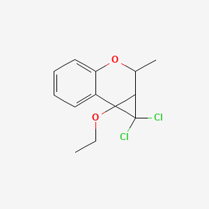 molecular formula C13H14Cl2O2 B5020023 1,1-dichloro-7b-ethoxy-2-methyl-1,1a,2,7b-tetrahydrocyclopropa[c]chromene 