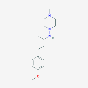 molecular formula C16H27N3O B5020038 N-[3-(4-methoxyphenyl)-1-methylpropyl]-4-methyl-1-piperazinamine 