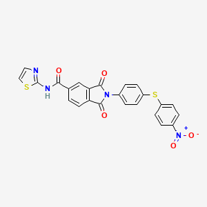 2-{4-[(4-nitrophenyl)thio]phenyl}-1,3-dioxo-N-1,3-thiazol-2-yl-5-isoindolinecarboxamide