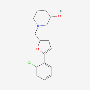 1-{[5-(2-chlorophenyl)-2-furyl]methyl}-3-piperidinol