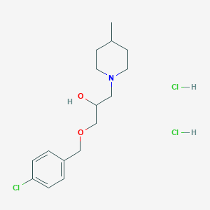 molecular formula C16H26Cl3NO2 B5020076 1-[(4-chlorobenzyl)oxy]-3-(4-methyl-1-piperidinyl)-2-propanol dihydrochloride 