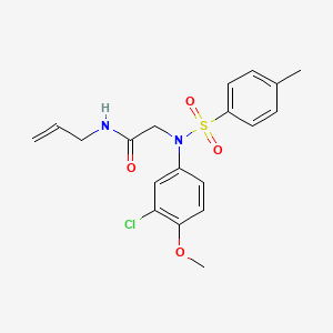 molecular formula C19H21ClN2O4S B5020083 N~1~-allyl-N~2~-(3-chloro-4-methoxyphenyl)-N~2~-[(4-methylphenyl)sulfonyl]glycinamide 