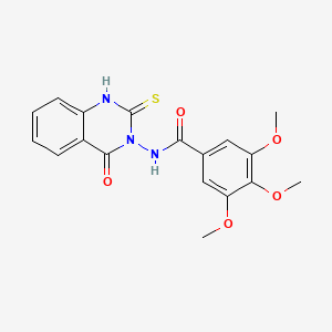 molecular formula C18H17N3O5S B5020117 N-(2-mercapto-4-oxo-3(4H)-quinazolinyl)-3,4,5-trimethoxybenzamide 