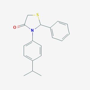 molecular formula C18H19NOS B502013 3-(4-Isopropylphenyl)-2-phenyl-1,3-thiazolidin-4-one 