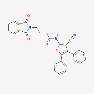 molecular formula C29H21N3O4 B5020141 N-(3-cyano-4,5-diphenyl-2-furyl)-4-(1,3-dioxo-1,3-dihydro-2H-isoindol-2-yl)butanamide 