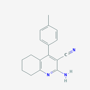 molecular formula C17H17N3 B502015 2-Amino-4-(4-methylphenyl)-5,6,7,8-tetrahydroquinoline-3-carbonitrile CAS No. 74873-43-1