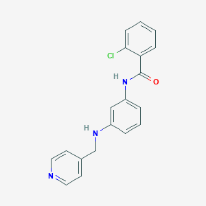 molecular formula C19H16ClN3O B502020 2-chloro-N-[3-(pyridin-4-ylmethylamino)phenyl]benzamide CAS No. 426215-87-4